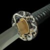 Exquisite Japanese katana showcasing traditional craftsmanship and intricate blade design.